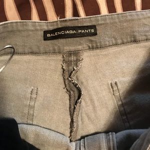 Balenciaga womens jeans with zippers on ankles